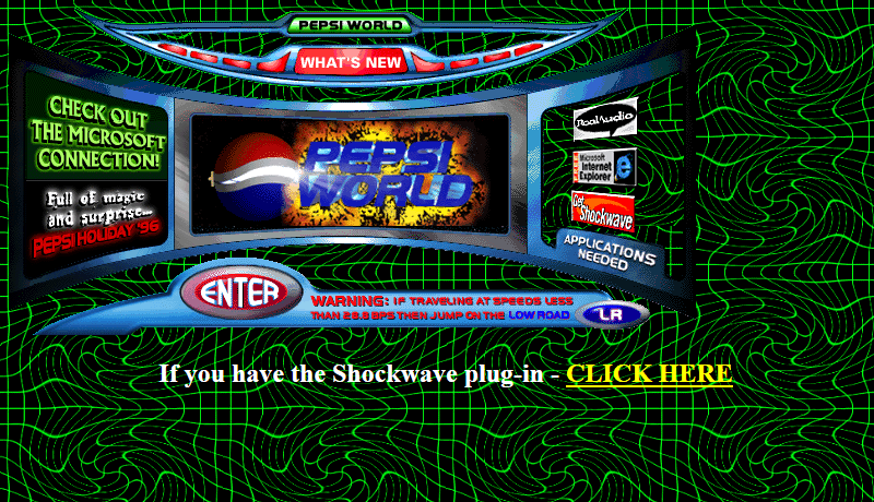 Webdesign Pepsi von 1996