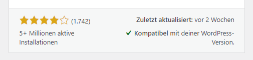 Wichtige Kriterien bei Plugins