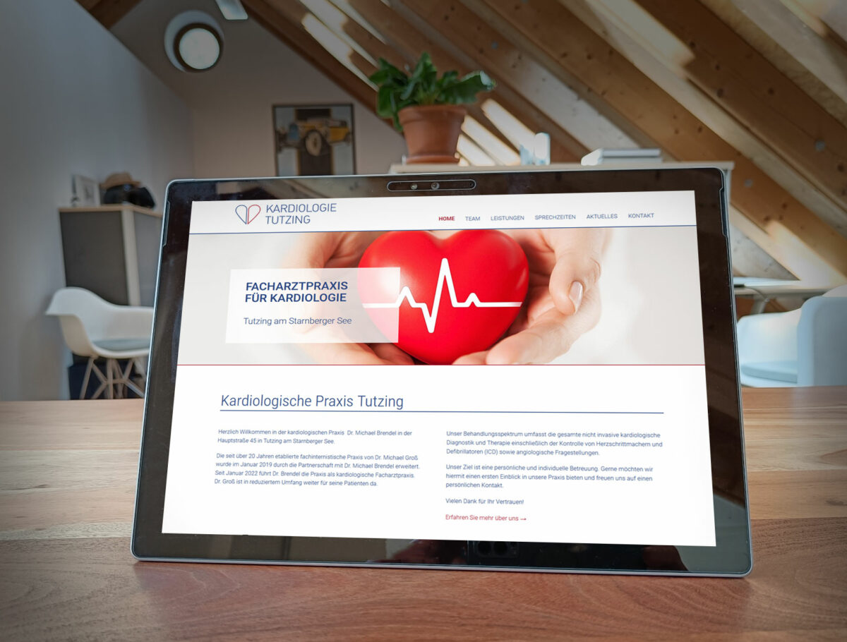 Webdesign Kardiologische Praxis in Tutzing Desktop