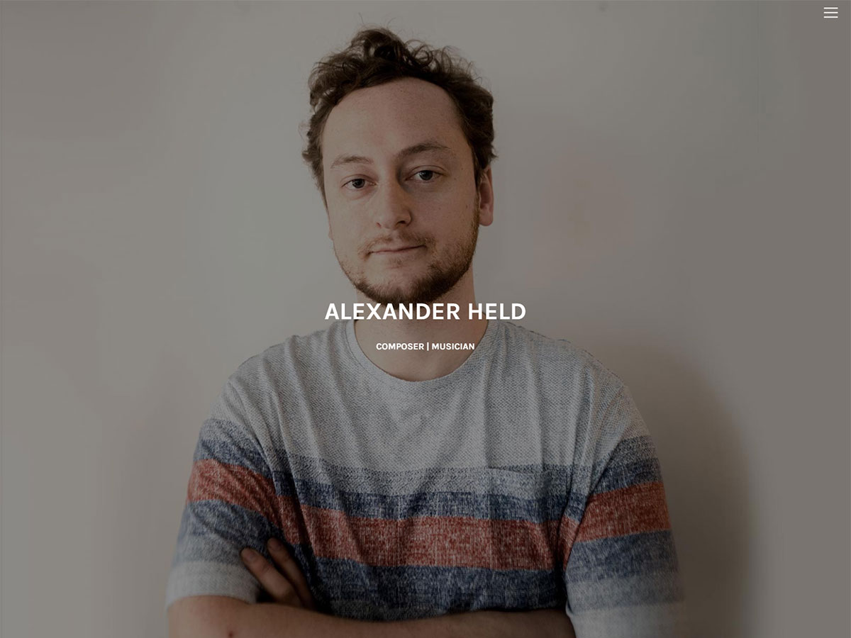 Webdesign für Alexander Held - Musiker