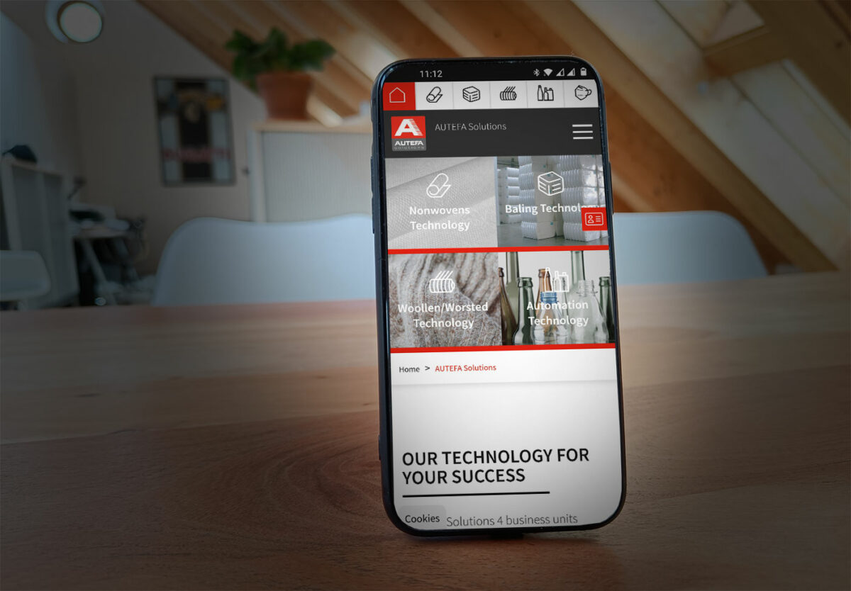 Webdesign Referenz AUTEF Solutions Mobil