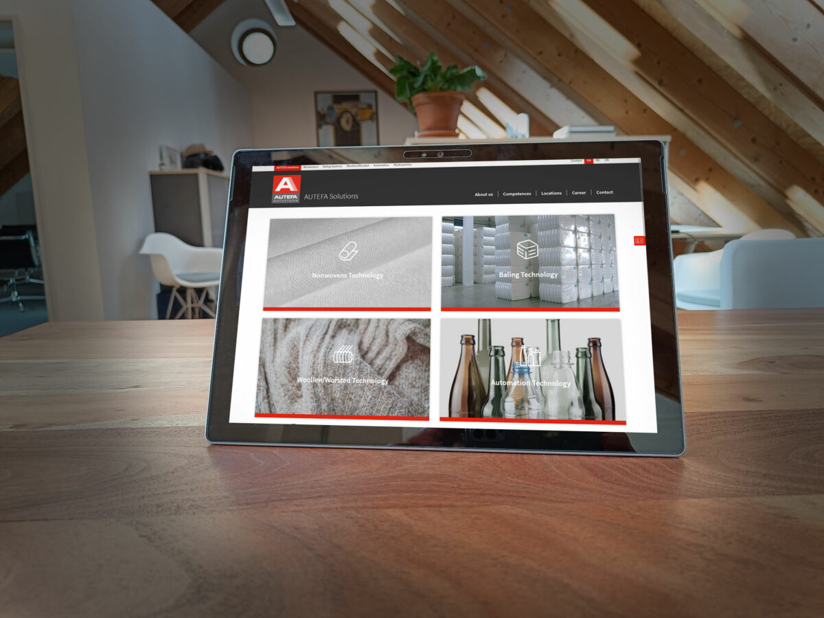 Webdesign Referenz AUTEF Solutions Tablet