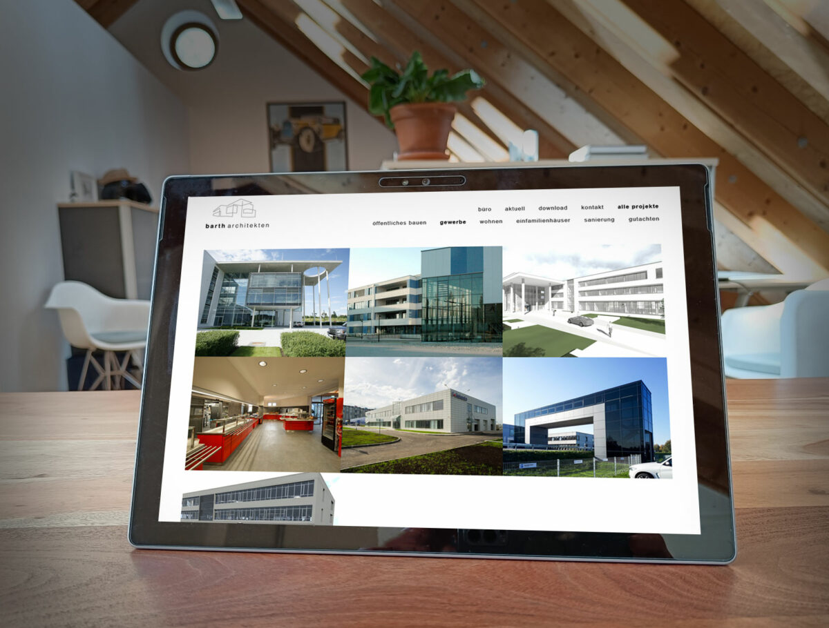 Webdesign Referenz Barth Architekten Desktopansicht