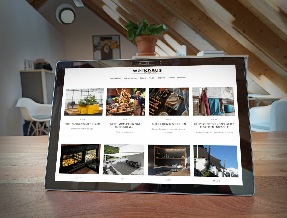 Webdesign Referenz das werkhaus magazin Desktopversion