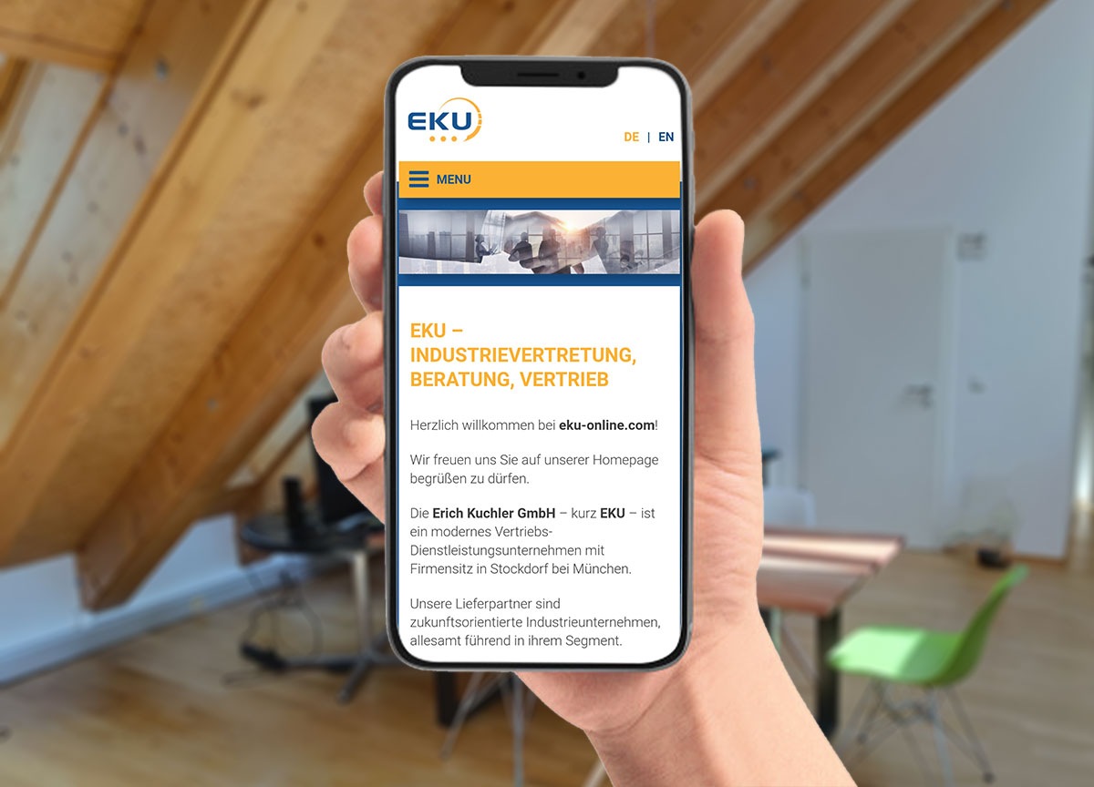 Webdesign Referenz Erich Kuchler GmbH Mobilansicht