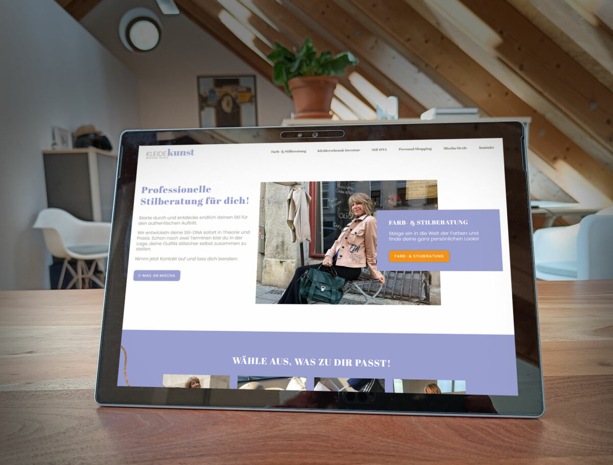 Webdesign Referenz KleideKunst Desktop