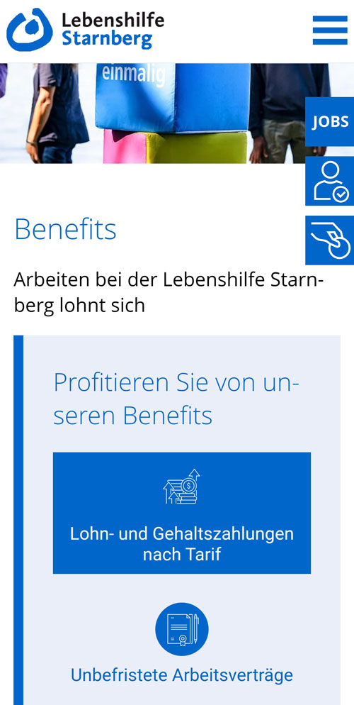Benefits mit Icons der Lebenshilfe Starnberg