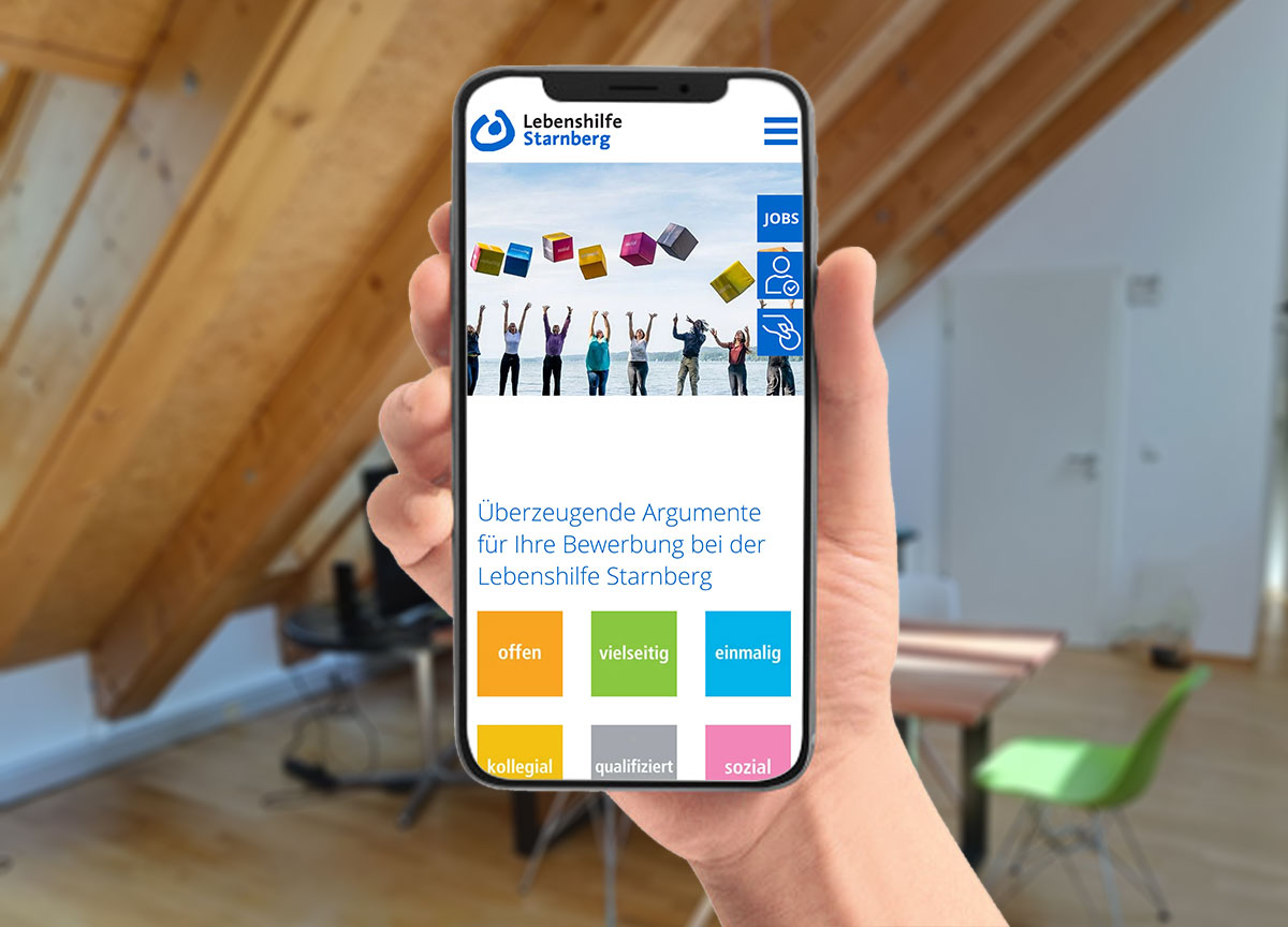 Mobilansicht Lebenshilfe Starnberg als Webdesign Referenz