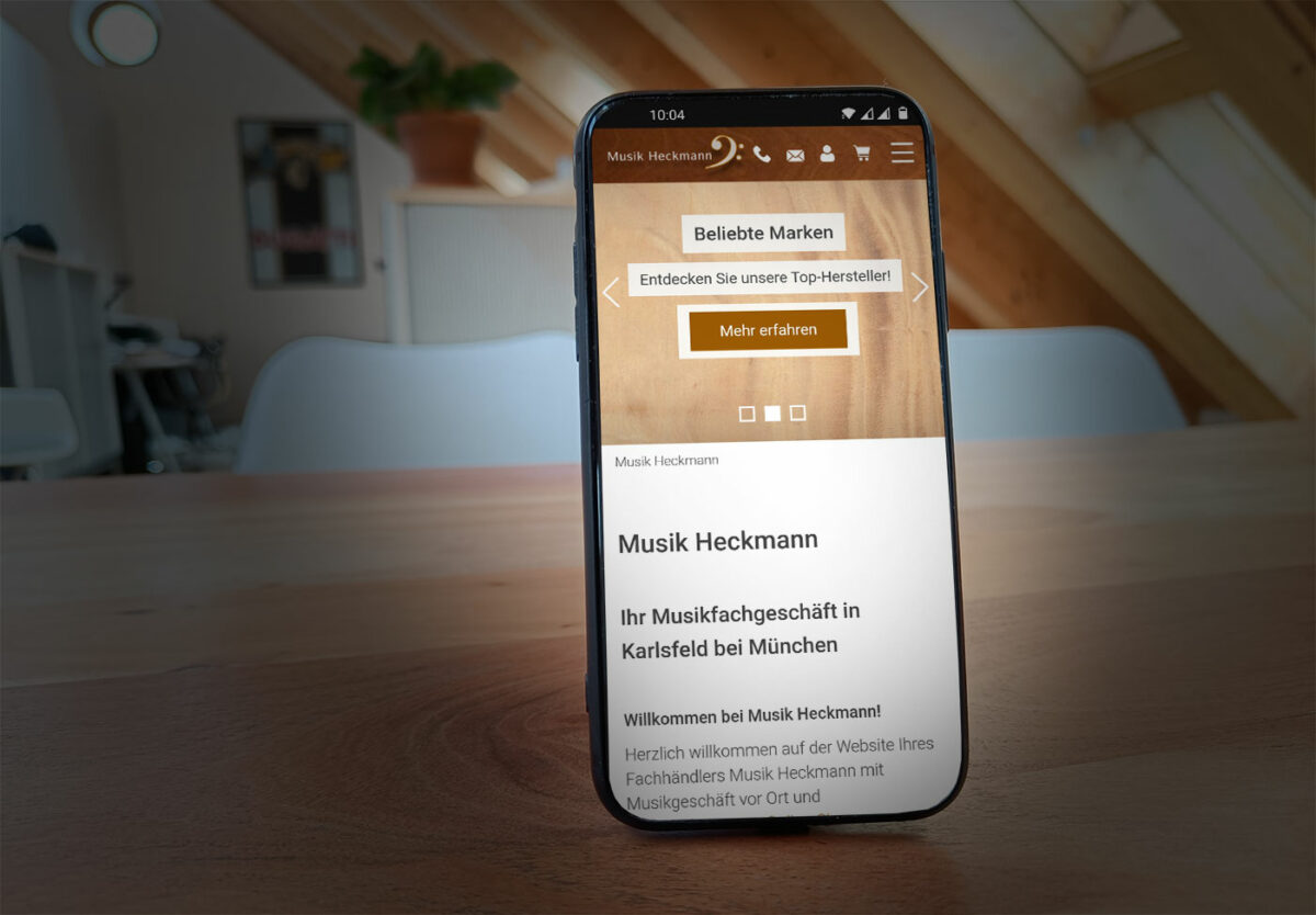 Webdesign Referenz Musik Heckmann Mobil
