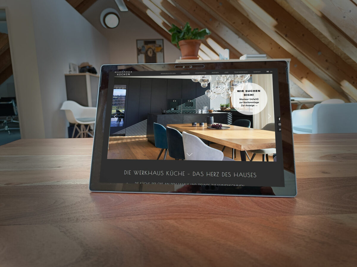 Webdesign Referenz werkhaus Küchen in Raubling